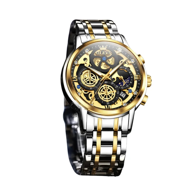 OLEVS 9947 – Relógio Masculino Dourado Luxo