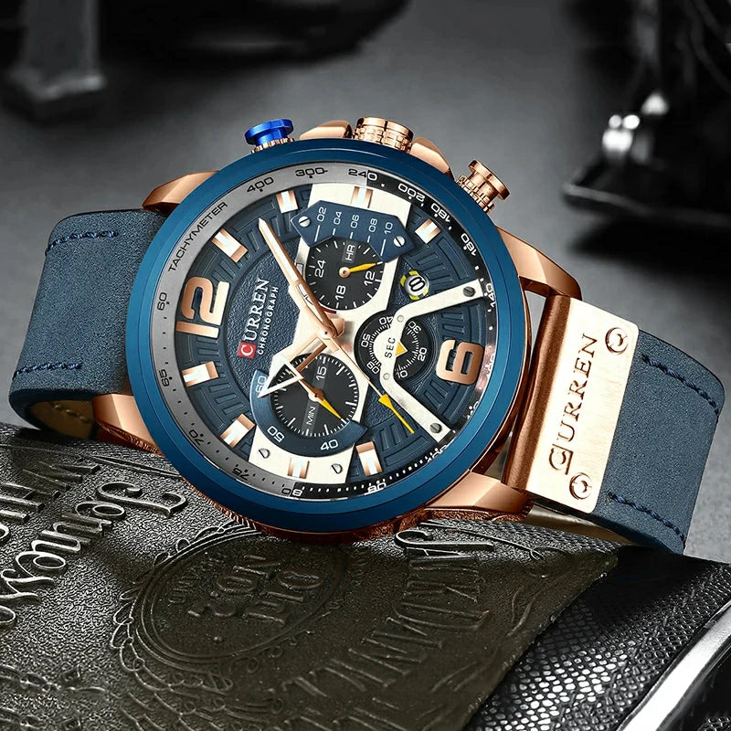Curren Luxe – Relógio Masculino em Pele