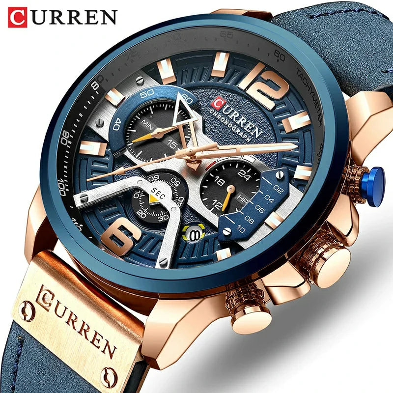 Curren Luxe – Relógio Masculino em Pele